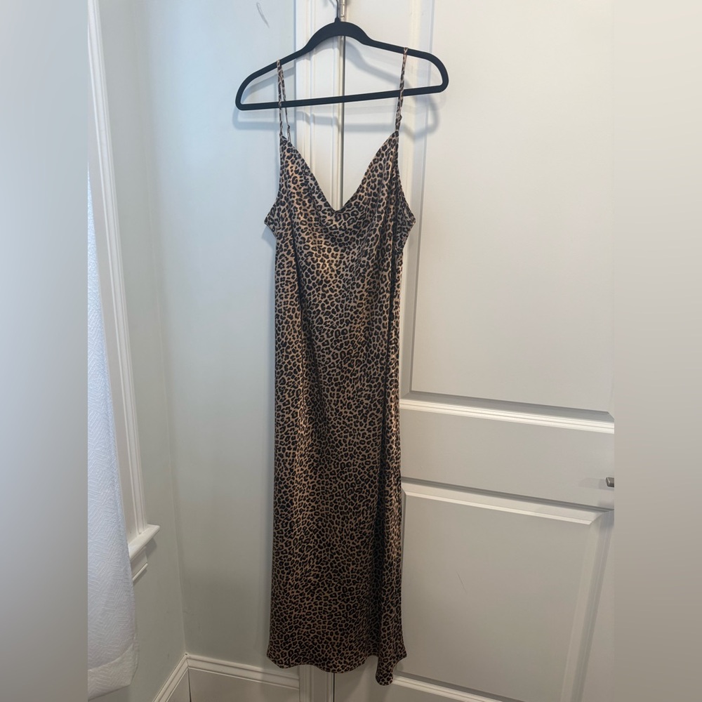 Leopard Print Slip Dress